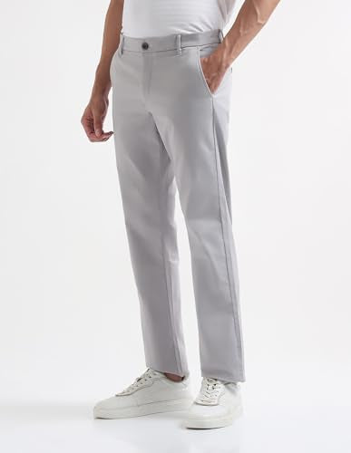 Arrow Sport Men's Twill Air Soft Trousers (ASAKTR2686_Grey_34)