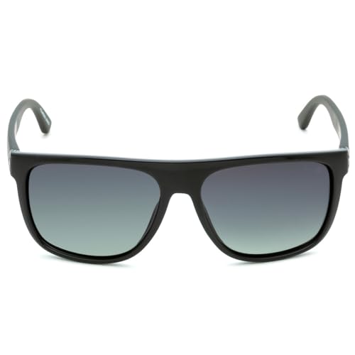 IRUS 100% UV protected Gradient Polarized sunglasses for Men with Black Polycarbonate frame and Green colored lens
