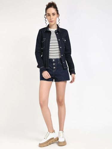 Regular Fit Solid Mid Rise Shorts