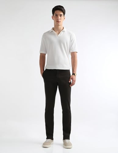Arrow Sports Men's Slim Casual Pants (ASAKTR2676_Dark Brown