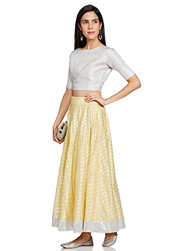 W for Woman Women's Maxi Skirt (18FES55358-50099_Yellow_WM_Yellow_M)