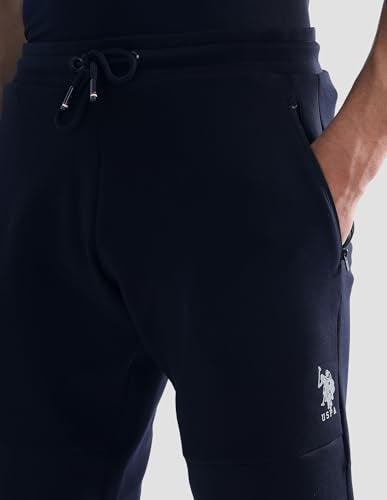 Uspa Active Sports Men's Mid Rise Solid Active Shorts (UASRT0105_Navy_30)