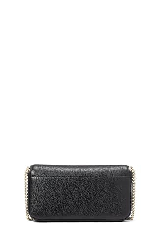 kate spade new york Ava Pebbled Leather Flap Chain Wallet, Black