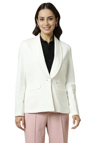 Allen Solly Women's Blazer (AHKZWRGF900567_White