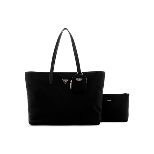 GUESS Black Solid Eco Gemma Large Tech Tote Bag