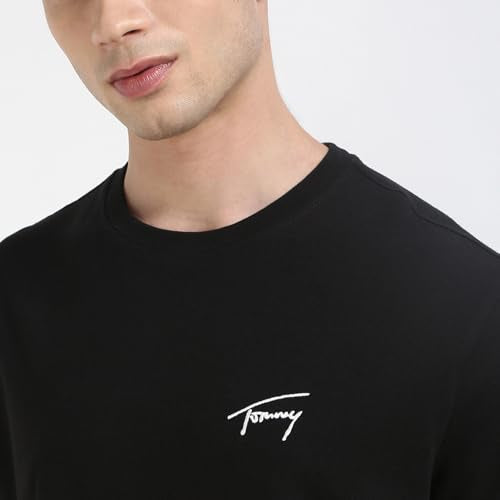 Tommy Hilfiger Solid Regular-Fit Cotton T-Shirt Black
