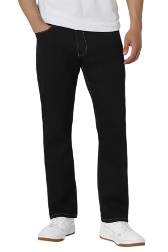 Men Black Dark Wash Jeans