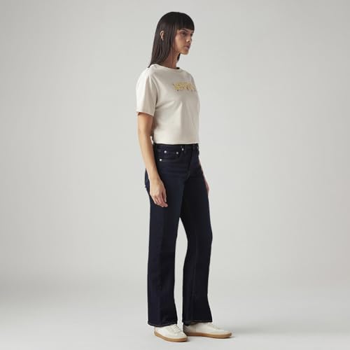 Levi's Women's 726 Dark Indigo Flared Fit High-Rise Jeans