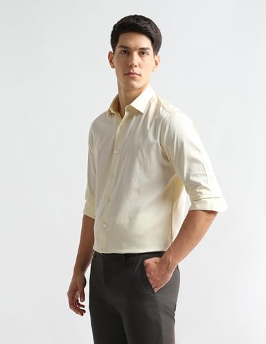 Arrow Yellow Formal Shirt_ARAEOSH3095_42