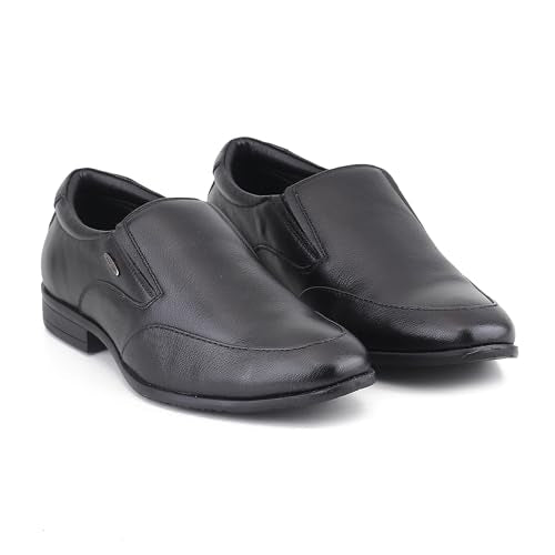 Red Chief Low Ankle Formal Slip On Shoes for Men | Black UK07