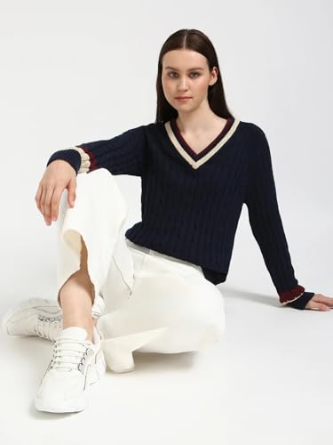 Regular Fit Cotton V-Neck Sweater