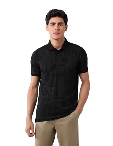 Arrow Men's Regular Fit Polo Shirt (ARAJTS3859_Black