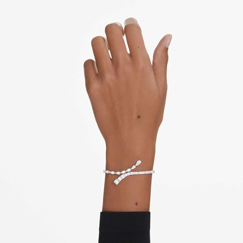 [Official] [Swarovski] Matrix Bracelet, Mixed Cut, White, Rhodium Plating, ワンサイズ, Crystal, No Gemstone