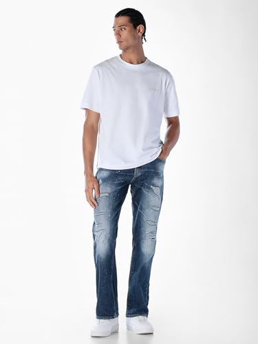 Jack & Jones Men Regular Fit White Tshirt