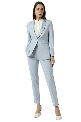 Van Heusen Women's Blazer (VWKZFRGFV20024_Light Blue