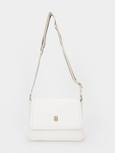 Solid White Pu Sling Bag