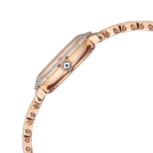 Titan Raga Paris with Love Quartz Analog 2Hands Display Rose Gold/Sunray Brushed dial with Embossed Pattern Dial Light Rose Gold Stainless Steel Strap Watch for Women - 2838WM01