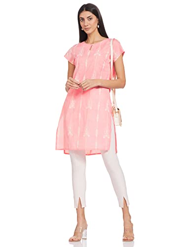 W for Woman Women's Cotton Regular Kurta (20AUW14663-116408_Light Pink_3XL)