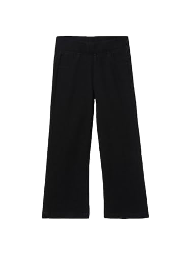 Max Girls Solid Wide Leg Trousers (Black_3-4 Y)