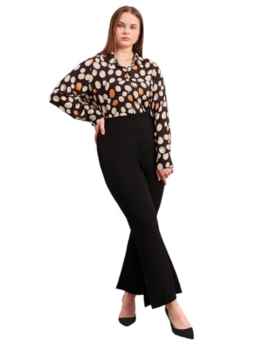 VEROMODA Curve Women's Wide Leg Pants Jet Black