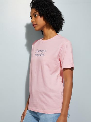 Max URB_N Women Printed T-Shirt (Pink_M)