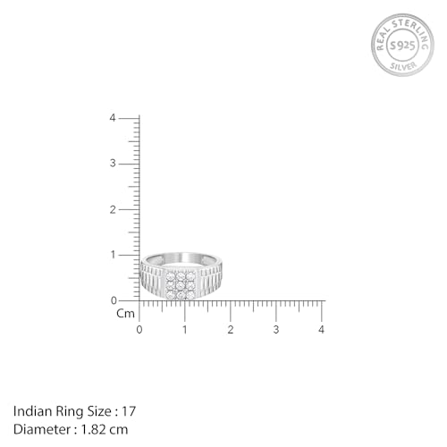 GIVA 925 Silver Fuego Ring For Him, Adjustable | Gifts for Men and Boys | With Certificate of Authenticity and 925 Stamp | 6 Months Warranty