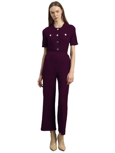 VERO MODA Womens Wide Leg Pants Imperial Purple