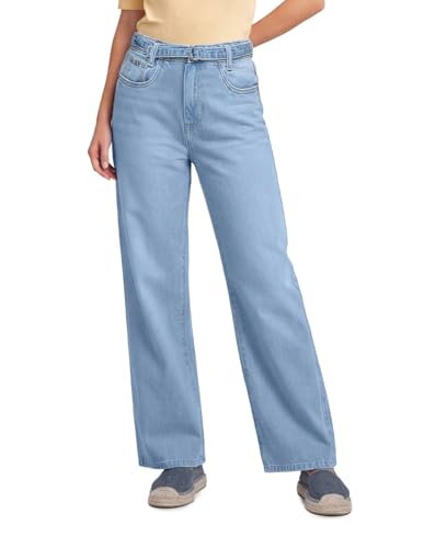 U.S. POLO ASSN. High Rise Straight Fit Jeans Light Blue