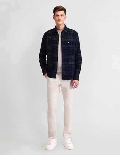 Arrow Sports Men's Slim Casual Pants (ASAITR2456_Beige