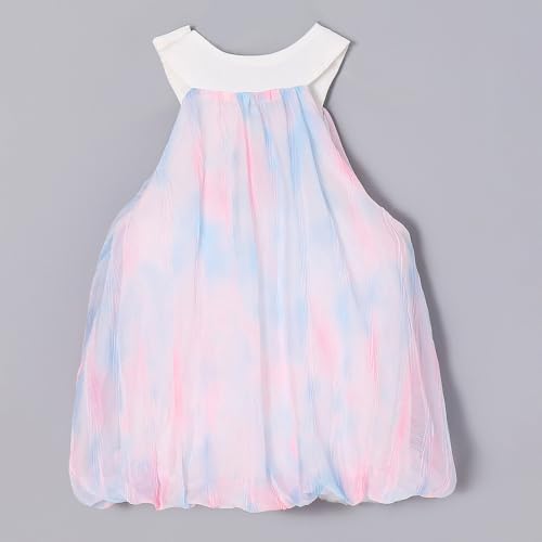 Hopscotch Girls Sleeveless Pink Watercolor Magic Bodysuit For Ages (9-12 Months)