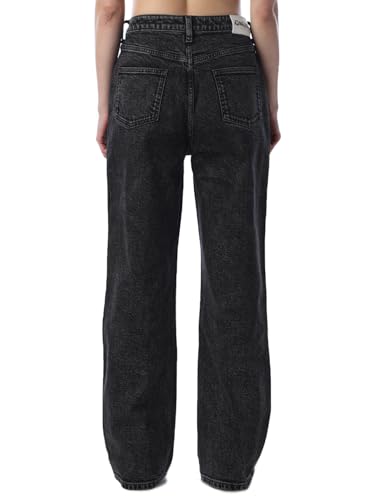 ONLY Women Solid Straight Fit High-Rise Black Jeans
