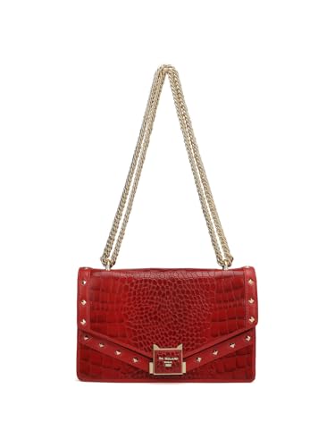 Da Milano Genuine Leather Red Shoulder Bag (00588C) (Small)