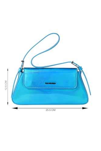 Van Heusen Women Blue Solid Casual Sling Bag