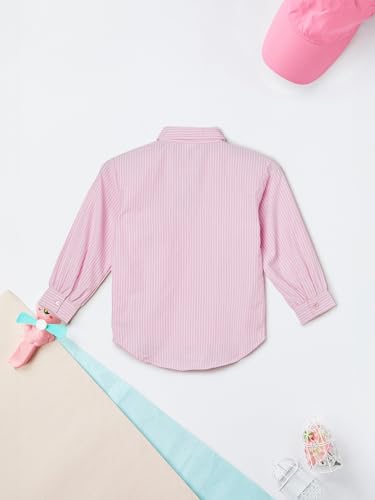 Max Girl's Regular Fit Shirt (S825CWT02A_Peach Apricot