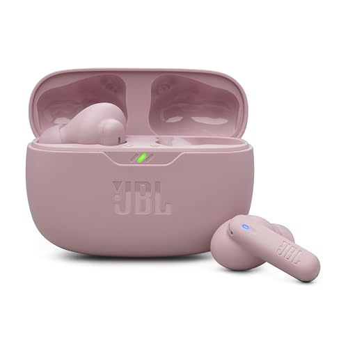 JBL Wave Beam 2 Ear Buds Wireless BluetoothV5.3, Active Noise Cancellation Earbuds,Multi Connect, App for Customized Extra Bass Eq, Relax Mode,Speed Charge, 40H Playback, Fast Pair,4 Mics,IP54(Pink)