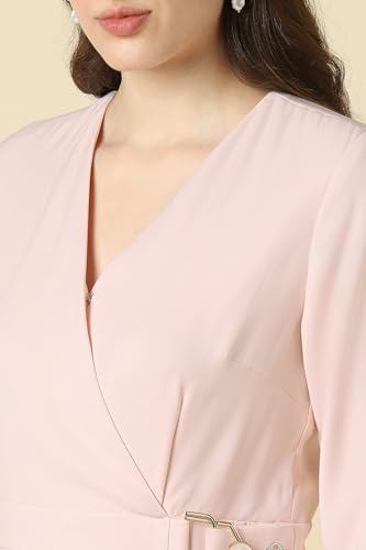 Women Pink Solid Formal Dress