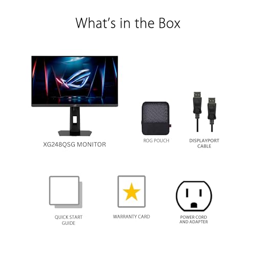 ASUS ROG Strix Ace 24” 1080P Esports Gaming Monitor (XG248QSG) - Full HD, Super TN Panel, 610Hz, 0.1ms, VRR, Low Input Lag, DisplayHDR400, Tripod Socket, HDMI 2.1, 3 yr Warranty
