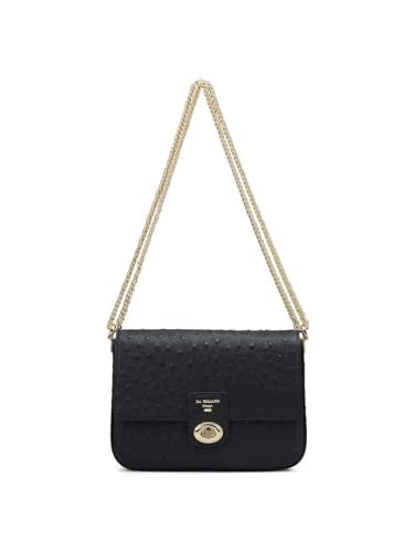 Da Milano Genuine Leather Black Shoulder Bag (00300B) (Small)