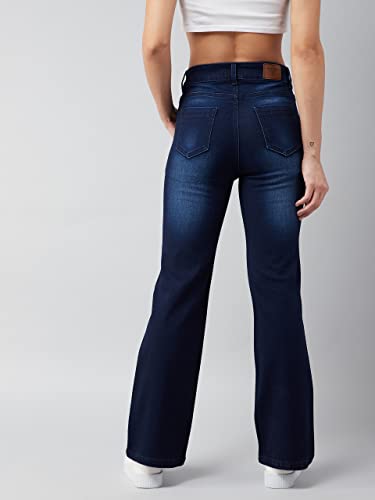 Miss Chase Women's Skinny Fit High Rise Regular Length Stretchable Denim Jeans (MCSS24DEN94-18-332-36, Deep Blue, 36)
