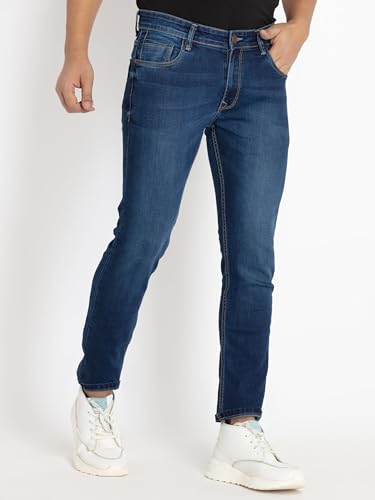 Status Quo Mens Slim Fit Light Washed Denim