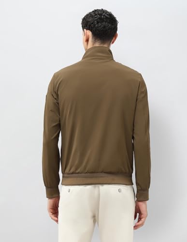 U.S.Polo Association Men's Solid Regular Fit Jacket (USJCK056A_Brown_2XL)