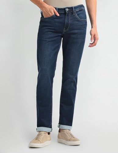 Arrow Mid Rise Stone Wash Slim Fit Jeans