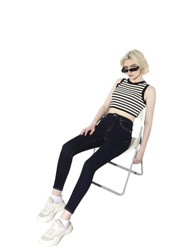 ONLY Women's Solid Skinny Fit High-Rise Dark Blue Jeans