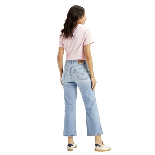 Levi's Women's High Rise Ribcage Cropped Bootcut Light Blue Jeans