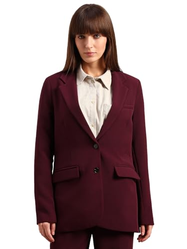 VERO MODA Women's Solid Single Breasted Blazer