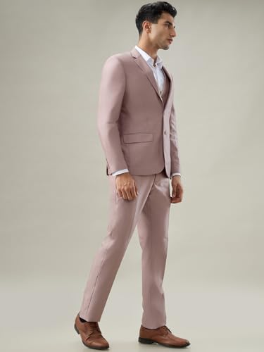 Raymond Red Structure Pattern Men Suit