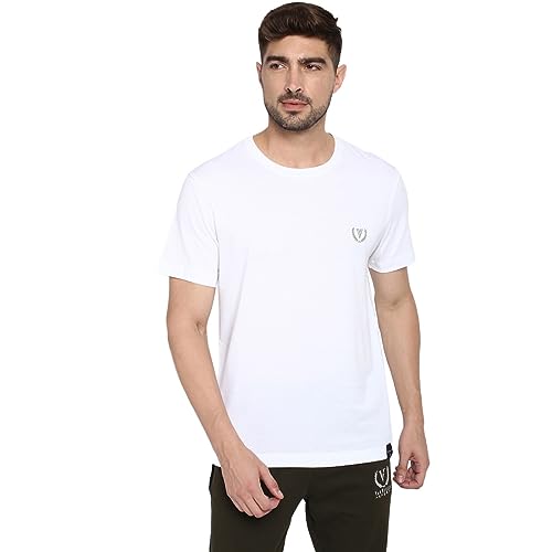 Van Heusen Men's Regular Fit T-Shirt (70023_White