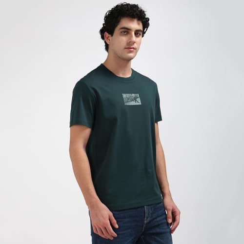 Calvin Klein Men Green Color T-Shirt (S)
