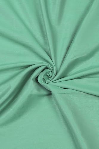 BIBA Women Rama Green Cotton Unstitched Suit Set_FREE SIZE