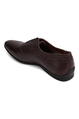 Louis Philippe Mens LPSCCRGIL220023 Brown Formal Leather Oxford Shoes Euro- 41
